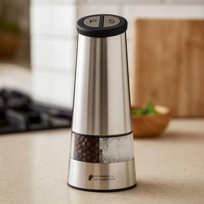 Imagem de Moedor Elétrico Sal e Pimenta Duplo Aço Inox Maxwell & Williams Cosmopolitan