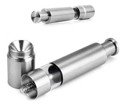 Imagem de Moedor Gourmet Inox Para Pimenta Sal Grosso Temperos Prático