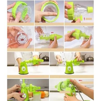 Imagem de Moedor Manual Espremedor Extrator  Frutas Legumes Suco com Jarra Polpa