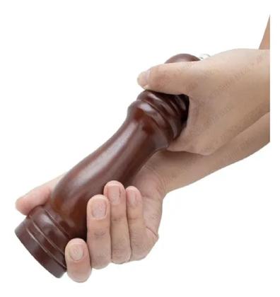 Imagem de Moedor Manual Pimenta Sal Grãos Tempero Condimento Madeira