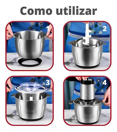 Imagem de Moedor Picador 3l De Legumes Carne Multiprocessador 220w