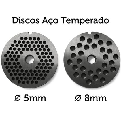 Imagem de Moedor Picador de Carne PCL.10L Boca 10 0,5cv Inox Metvisa