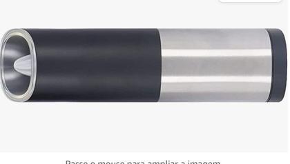 Imagem de Moedor Pimenta Sal Grosso Temperos Elétrico Pilha Com Luz Azul Led Estilo e Bom Gosto Pronta Entrega com Envio Imediato