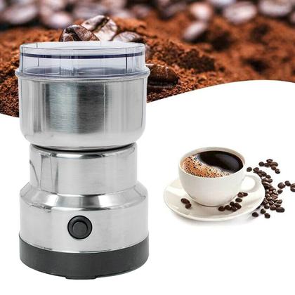 Imagem de Moedor Triturador Cafe Sementes Eletrico Aço Inox Mini 150w