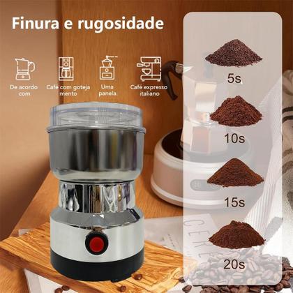 Imagem de Moedor Triturador Elétrico de Café e Grãos 150W 110V Lâminas Inox e Ervas