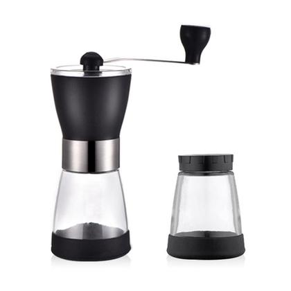 Imagem de Moinho de café manual vintage luxo inox e vidro graos
