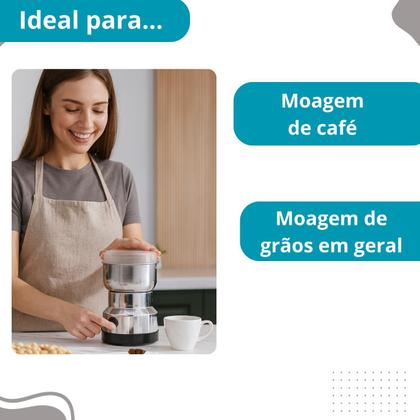 Imagem de Moinho de Café Portátil  110V Tampa com Trava