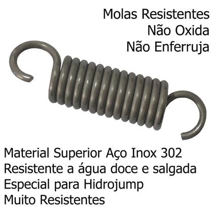 Imagem de Mola Aço Inox Jump Aquático Hidrojump Jump Reforçada 8cm 