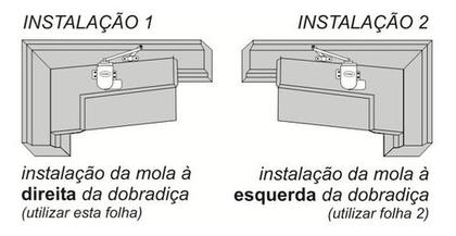 Imagem de Mola Aerea P/ Porta 180º 80kg Aluminio Cinza 453 Coimbra