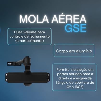 Imagem de Mola Aérea Preta Braço Hidráulico Amortecedor Para Portao Porta Não Bater Força 3