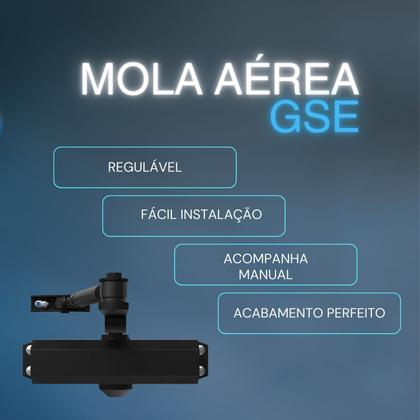 Imagem de Mola Aérea Preta Braço Hidráulico Amortecedor Para Portao Porta Não Bater Força 3