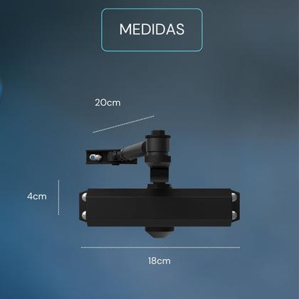 Imagem de Mola Aérea Preta Braço Hidráulico Amortecedor Para Portao Porta Não Bater Força 3