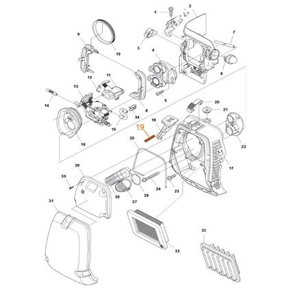 Imagem de Mola Afogador Roçadeiras Husqvarna 345FR 545FR 545F Original