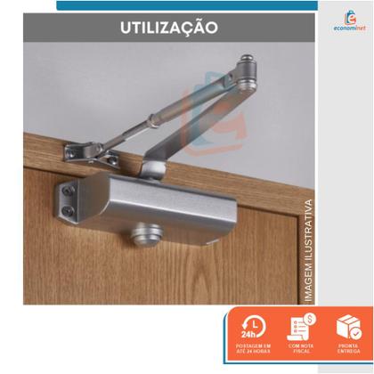 Imagem de Mola Automática para Porta Controle Fechamento Hidráulico Suave Ouro 50kg