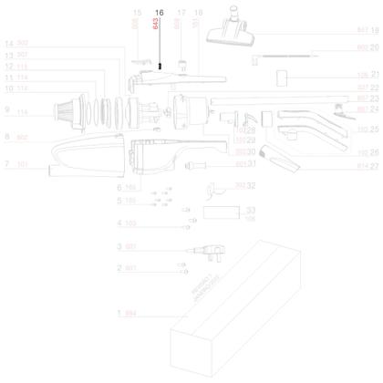 Imagem de Mola da Trava Compatível com Aspirador Electrolux Power Speed STK15
