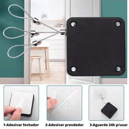 Imagem de Mola Fecha Porta Fechador Automático Regulagem Aerea Cabo