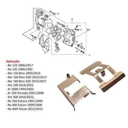 Imagem de Mola Trava Pastilha Freio Dianteiro Tornado Sahara Falcon