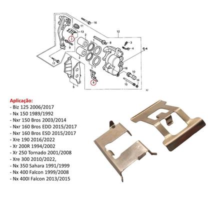 Imagem de Mola Trava Pastilha Freio Dianteiro Tornado Sahara Falcon