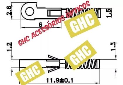 Imagem de Molas Óculos MD 210 1,2mm Conserto Reparo Kit 20 Pares