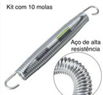 Imagem de Molas Para Cama Elástica Kit C/ 10 Peças 18 Cm