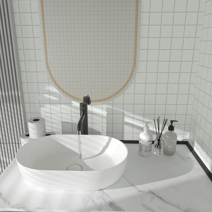 Imagem de Moldagem flexível em um quarto de círculo Risunpet Mini Peel and Stick