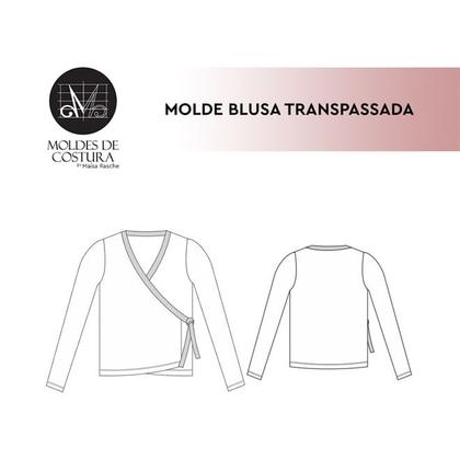 Imagem de Molde blusa transpassada tamanho PP ao EXG by Maísa Rasche