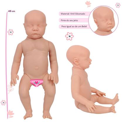 Imagem de Molde Boneca Reborn Realista Lívia Torso Silicone Articulada