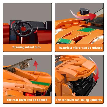 Molde de brinquedo de construção King Speed Champions P1 Super Car