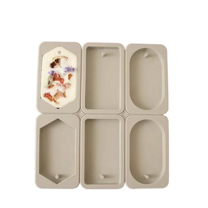 Imagem de Molde De Sabão De Silicone Hexagonal Com 6 Cavidades Para DIY, Feito À Mão, Para Epóxi, Cera, Gesso,