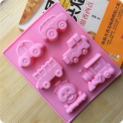 Imagem de Molde de sabão Wokex Silicone Silicone Small Locomotive Cake Mold