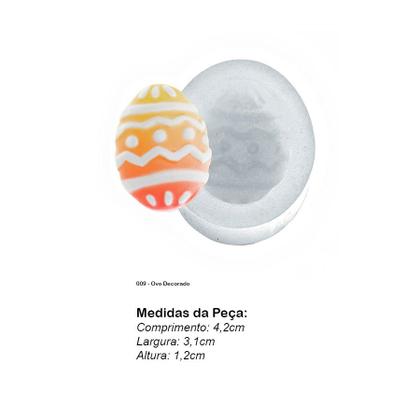 Imagem de Molde De Silicone 009 - Ovo Decorado - Páscoa - Flexarte