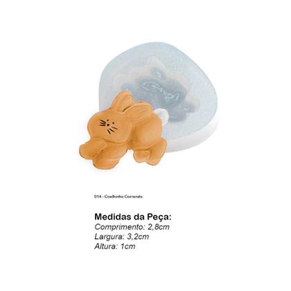 Imagem de Molde De Silicone 014 - Coelho P. Correndo - Páscoa Flexarte