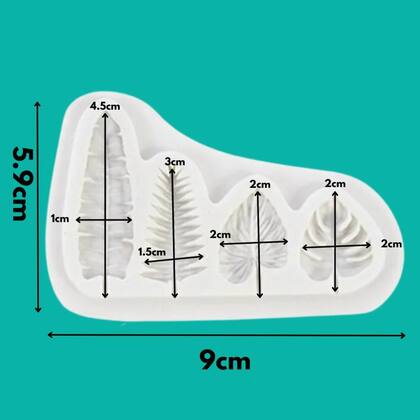 Imagem de Molde de Silicone 4 Mini Folhas (01)