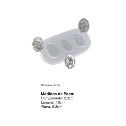 Imagem de Molde De Silicone 437 - Santinhos Com Santa Rita - Batizado