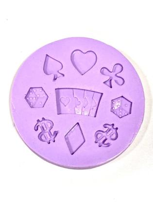 Imagem de Molde de silicone cartas baralho para decorar f167