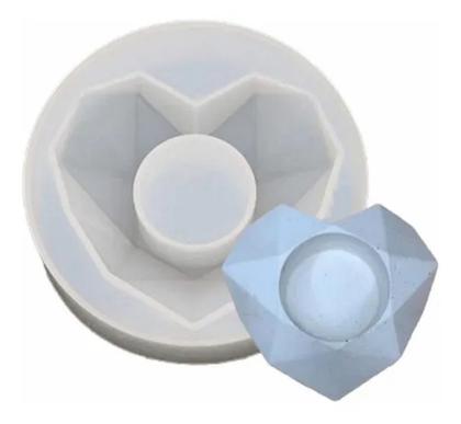 Imagem de Molde De Silicone Coração Vaso Suculenta Gesso Resina Rb1094