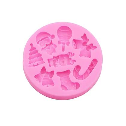 Imagem de Molde De Silicone De Natal Para Resina, Joias DIY, Papai Noel, Árvore, Sapato, Sino, Bastão,