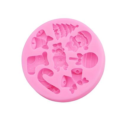 Imagem de Molde De Silicone De Natal Para Resina, Joias DIY, Papai Noel, Árvore, Sapato, Sino, Bastão,