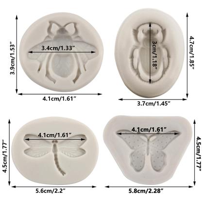 Imagem de Molde de silicone MINFEIDMS Insect Bumble Bee Butterfly Dragonfly