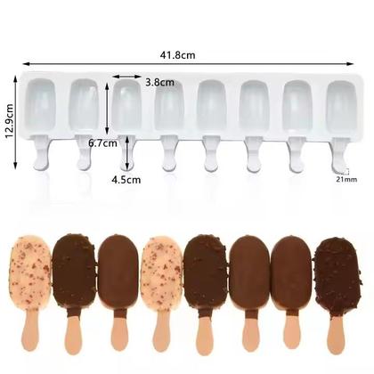 Imagem de Molde Forma Silicone Sorvete Chocolate Paleta Sabonete Vela