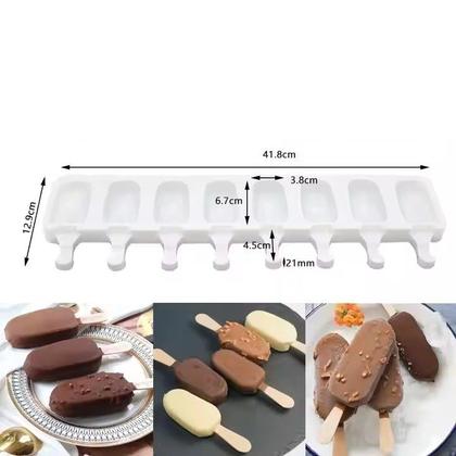 Imagem de Molde Forma Silicone Sorvete Chocolate Paleta Sabonete Vela