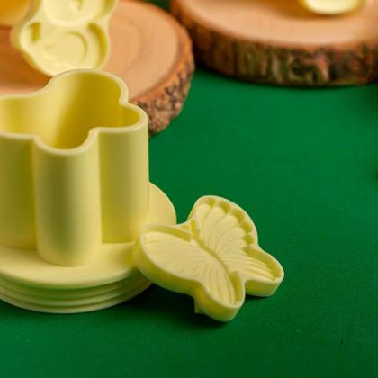 Imagem de Molde Jardim Encantado Doces Biscoitos 8Pçs Borboleta Passarinho Casinha Cogumelo Confeitaria