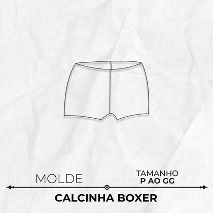 Imagem de Molde lingerie calcinha boxer tamanho P ao GG by Marlene Mukai