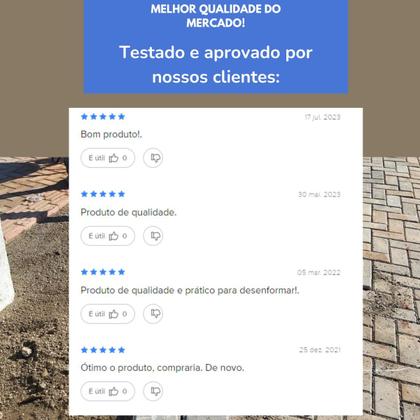 Imagem de Molde p Fabricar Caminho de Pedra em Jardim 43x43x4 Facil Uso Pratico c Cimento Estrada Calçada
