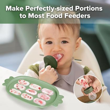 Imagem de Molde para Paletas de Bebé Haakaa de Silicona para Dentición, Bandeja para Congelador