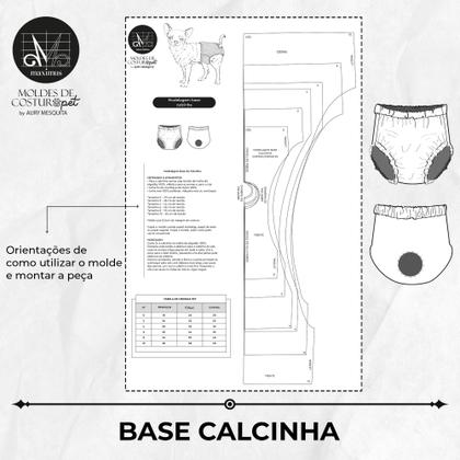 Imagem de Molde pet base calcinha tamanho 0 Ao 12 by Aury Mesquita