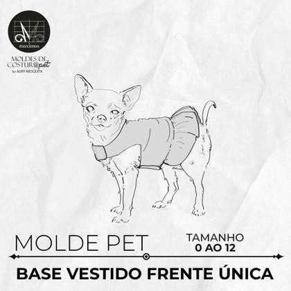 Imagem de Molde pet base vestido frente única tamanho 0 Ao 12 by Aury Mesquita