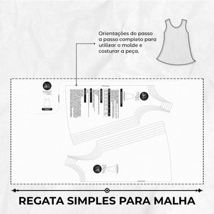 Imagem de Molde regata simples para malha tamanho P ao EGG by Marlene Mukai