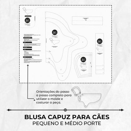 Imagem de Molde roupa pet blusa capuz para cães pequeno e médio porte tamanho PP ao M by Marlene Mukai