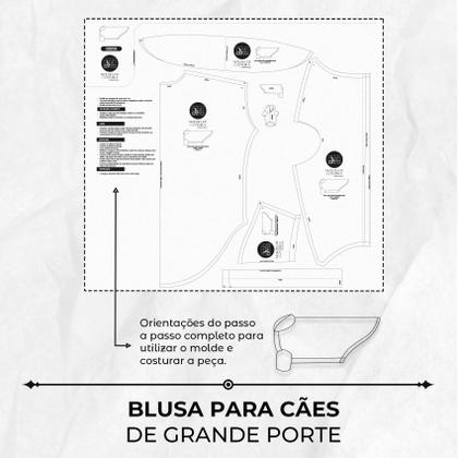 Imagem de Molde roupa pet blusa para cães de grande porte tamanho G ao GG by Marlene Mukai